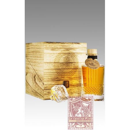 CONFEZIONE CRISTALLO IN CASSETTA DI LEGNO GRAPPA DI BAROLO RISERVA  - MAZZETTI D'ALTAVILLA