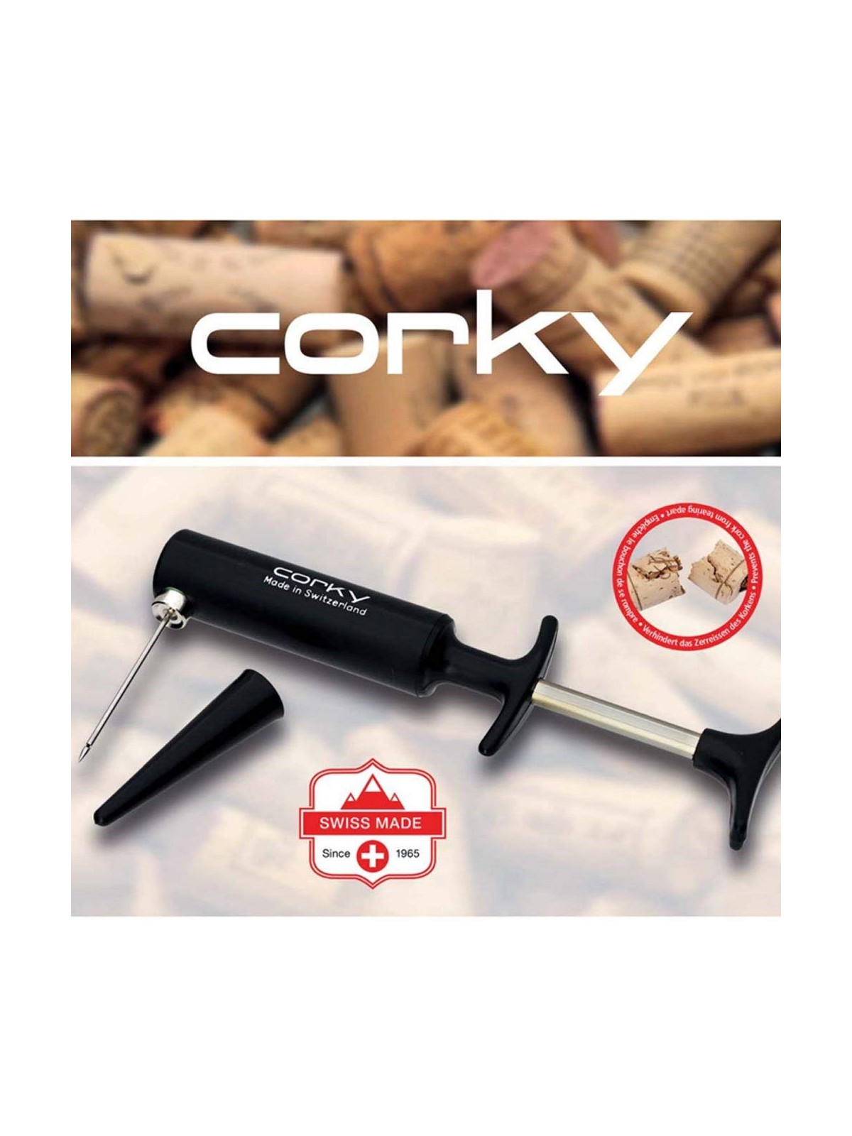 CORKY CAVATAPPI A PRESSIONE D'ARIA, AIR-PRESSURE CORK EXTRACTOR