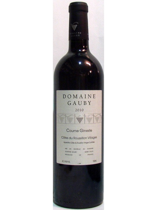 COUME GINESTE 2010 COTES DU ROUSSILLON VILLAGES AOC - DOMAINE GAUBY