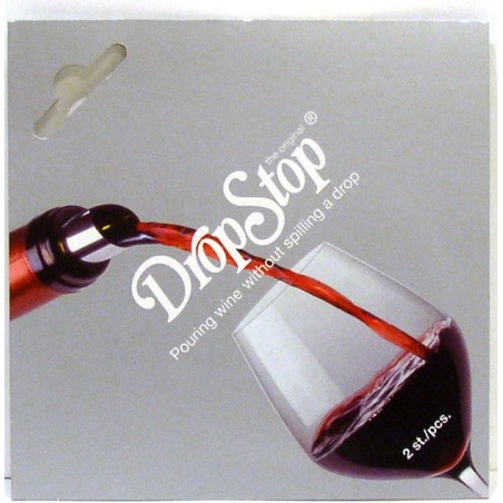 DROP STOP  confezione da 2 dischi di alluminio versa-vino