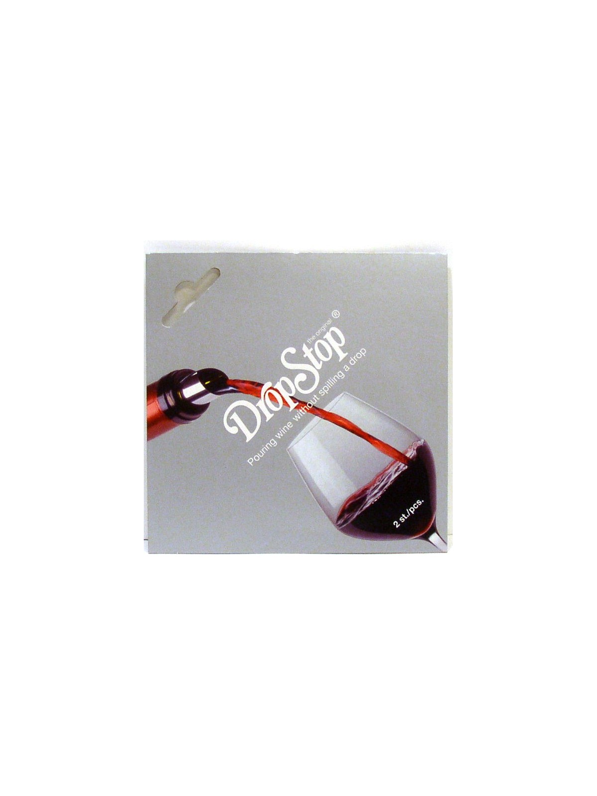 DROP STOP  confezione da 2 dischi di alluminio versa-vino