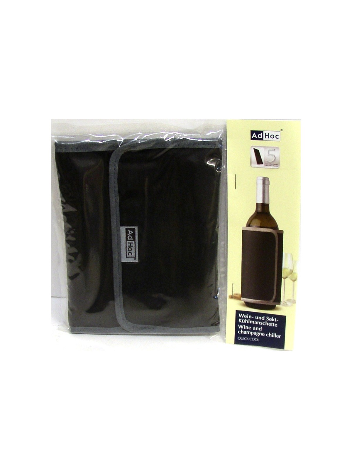 FASCIA REFRIGERANTE PER RAFFREDDARE VINO E CHAMPAGNE QUICK COOL - HADHOC COL.NERO