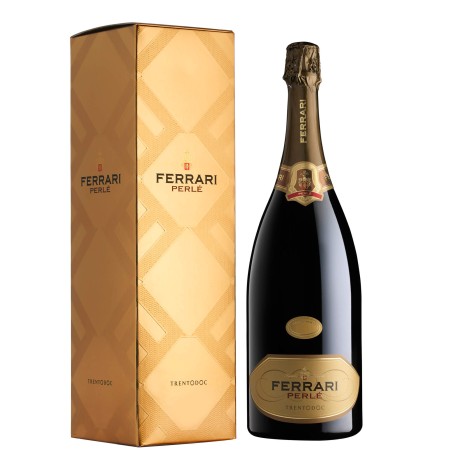 FERRARI PERLE' BRUT ASTUCCIATO 2017 MAGNUM 1,5 LT -  LUNELLI