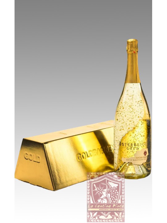 OSTERREICH GOLD TROKEN MIT 23 KARATIGEM GOLD MAGNUM 1,5 lt- INFUR SEKT