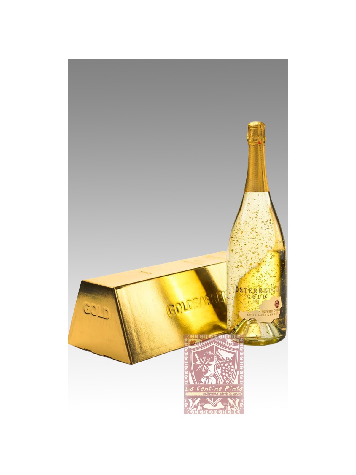 OSTERREICH GOLD TROKEN MIT 23 KARATIGEM GOLD MAGNUM 1,5 lt- INFUR SEKT