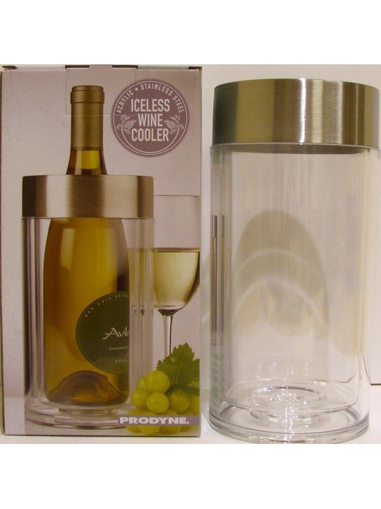GLACETTE RAFFREDDAVINO IN ACRILICO E ACCIAIO INOX - ICELESS WINE COOLER  PRODYNE