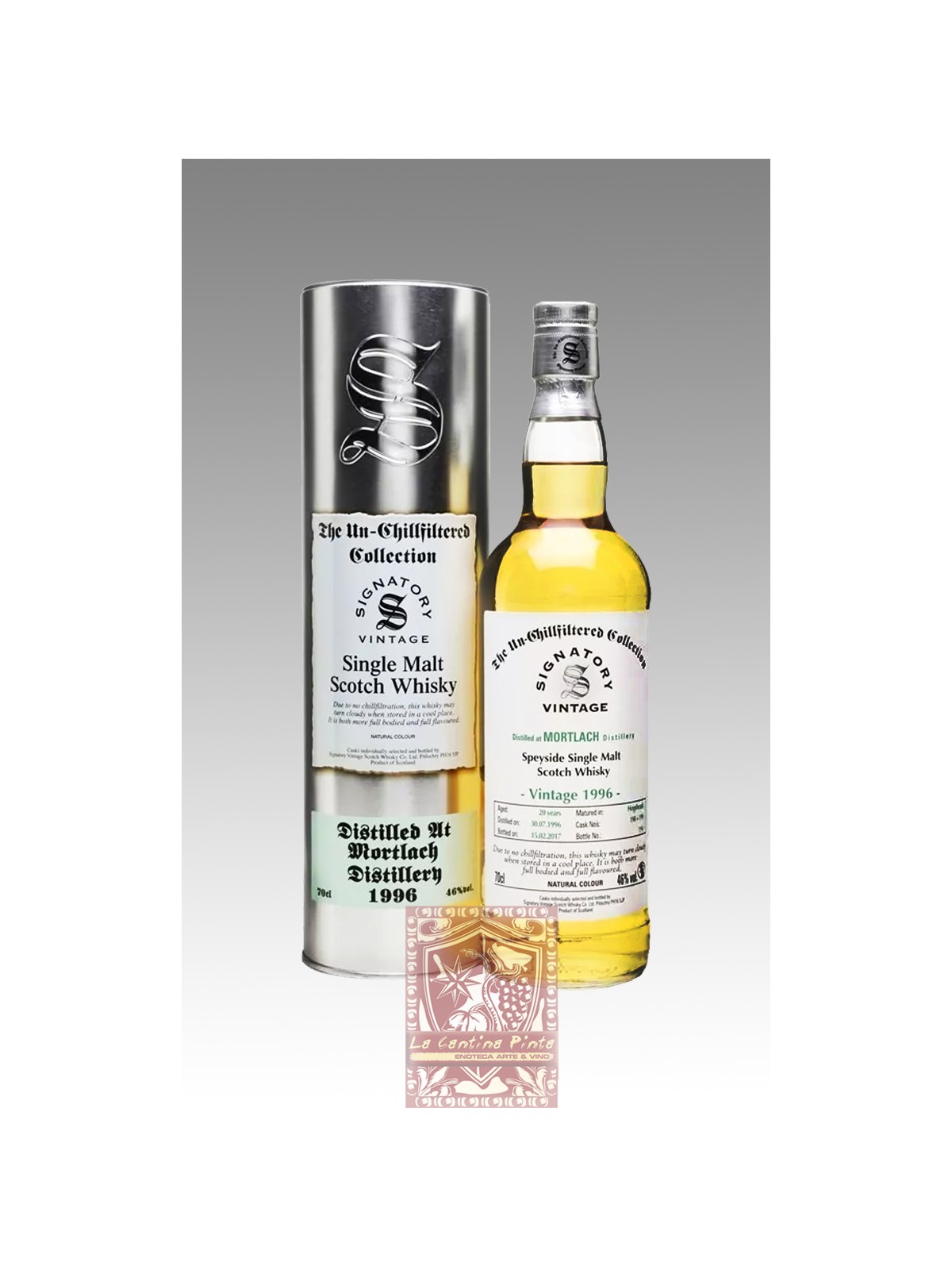 GLENLIVET 1996 20 Y.0.SPEYSIDE SINGLE MALT SCOTCH WHISKY SIGNATORY THE UN-CHILLFILTERED COLLECTION