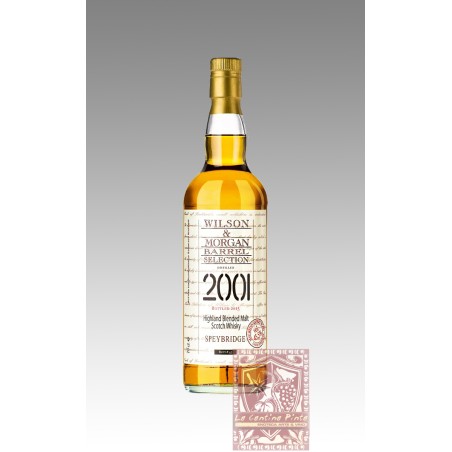 HIGHLAND BLENDED MALT SCOTCH WHISKY  BARREL SELECTION WILSON & MORGAN SPEYBRIDGE 2001 CASK STRENGTH SHERRY WOOD