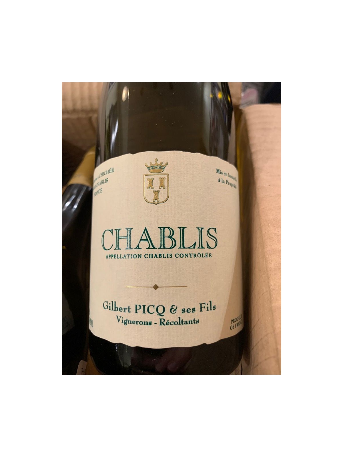 CHABLIS 2013 GILBERT PICQ & SES FILS