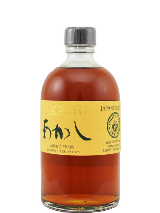JAPANESE SINGLE MALT WHISKY SHERRY CASK -61071 5 Y.O. AKASHI