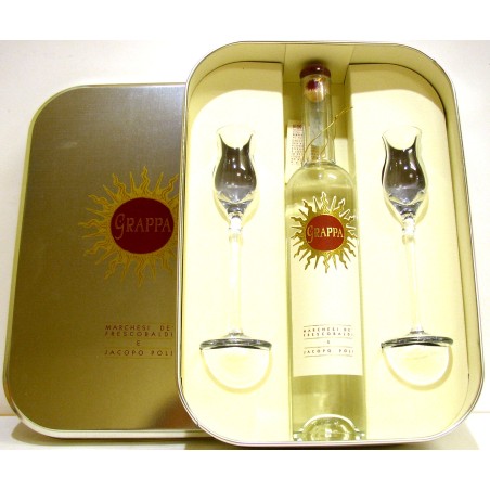 KIT GRAPPA DI LUCE CON 2 BICCHIERI