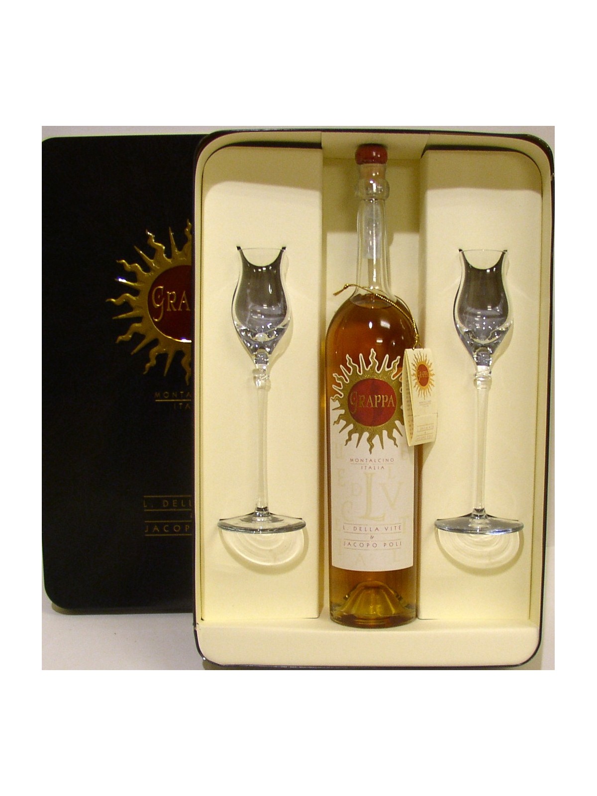 KIT GRAPPA DI LUCE INVECCHIATA + 2  BICCHIERI