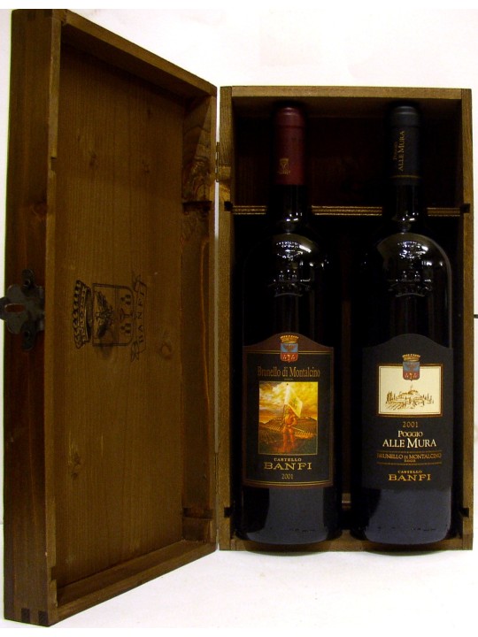 KIT IN CASSA LEGNO BANFI BRUNELLO 2001