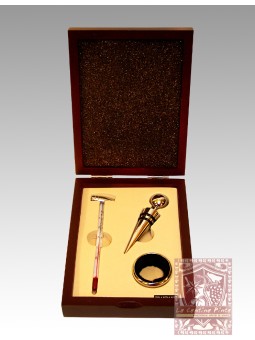 KIT PER SOMMELIER IN CASSA LEGNO 3 OGGETTI