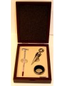 KIT PER SOMMELIER IN CASSA LEGNO 3 OGGETTI
