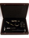 KIT PER SOMMELIER IN CASSA LEGNO 6 OGGETTI