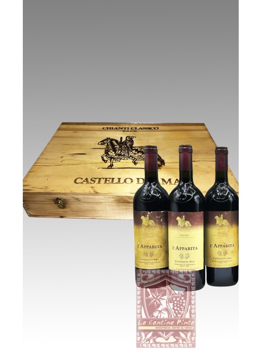 L'APPARITA LIMITED EDITION CASSA DA 6 BOTTIGLIE 2X2007, 2X2008, 2X2009 - CASTELLO DI AMA
