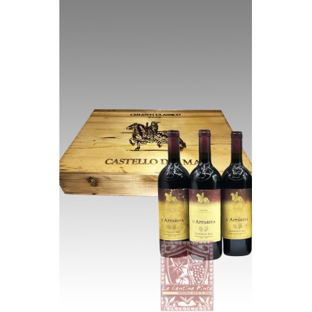 L'APPARITA LIMITED EDITION CASSA DA 6 BOTTIGLIE 2X2007, 2X2008, 2X2009 - CASTELLO DI AMA