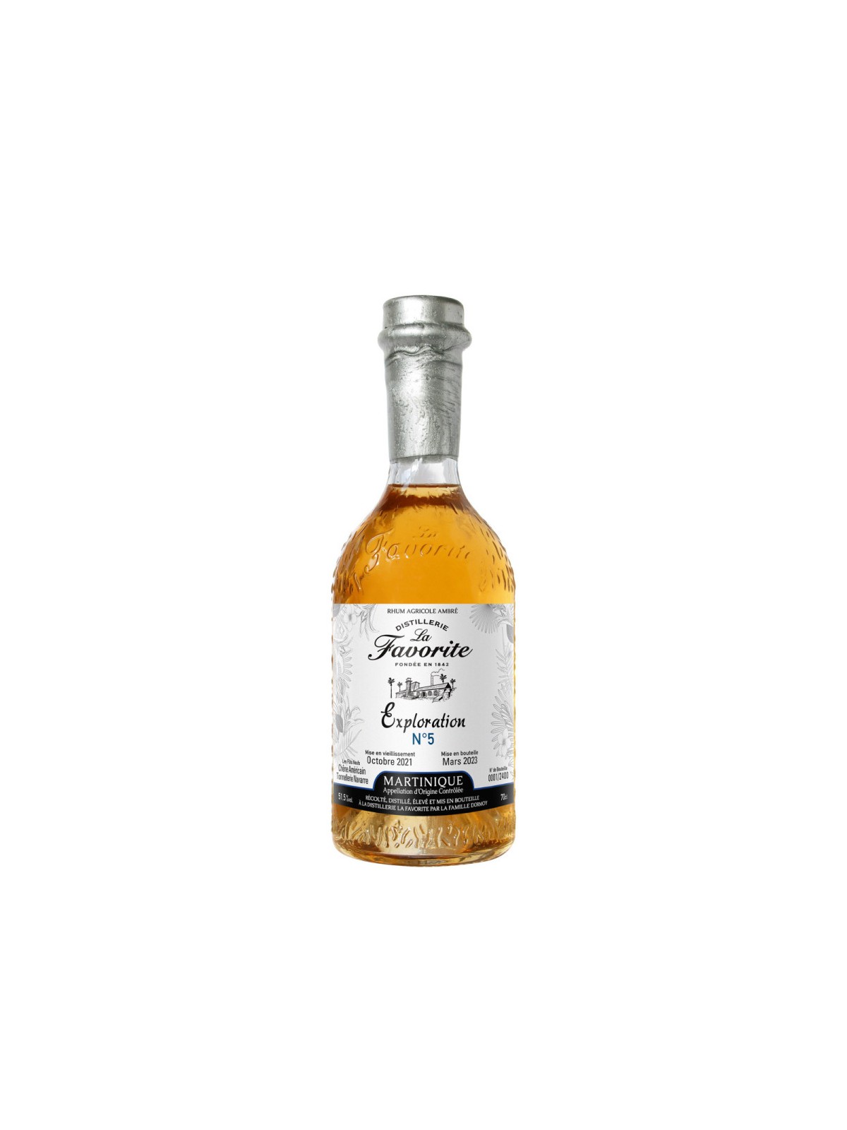 LA FAVORITE RHUM ESB AOC EXPLORATION N°5  51,5°  VOL