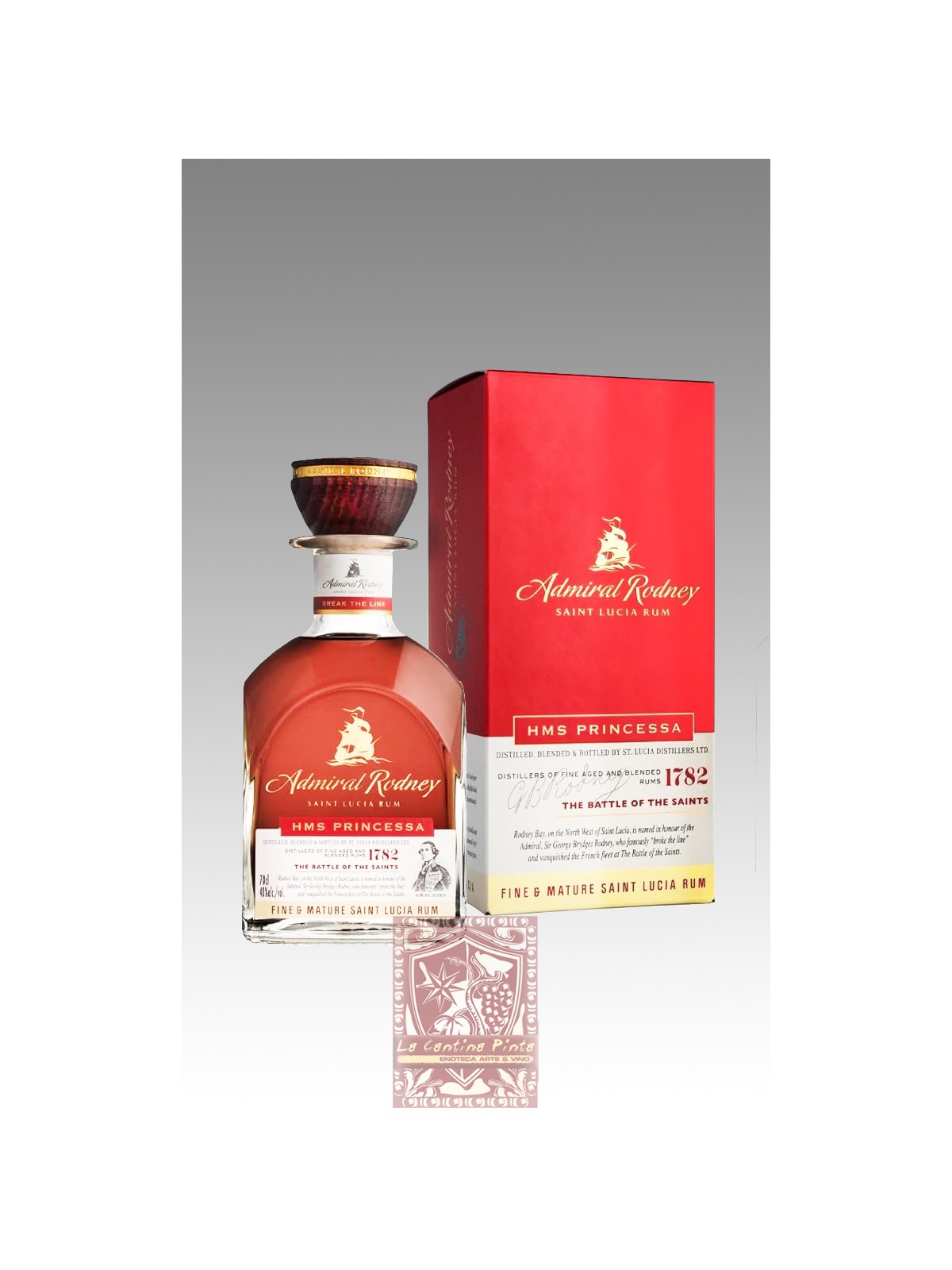 RUM HMS PRINCESSA ADMIRAL RODNEY, SAINT LUCIA RUM