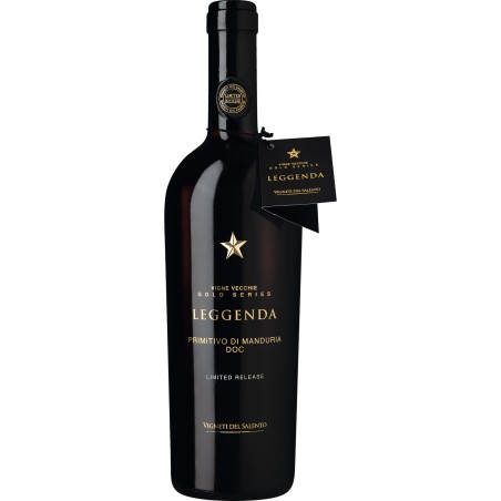 LEGGENDA PRIMITIVO DI MANDURIA VIGNE VECCHIE GOLD SERIES LIMITED RELEASE 2019 - VIGNETI DEL SALENTO