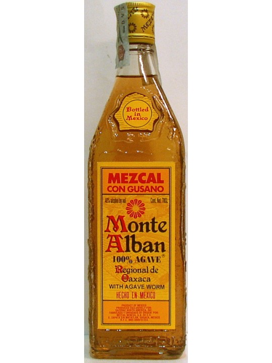 MEZCAL MONTE ALBAN CON GUSANO REGIONAL DE OAXACA - MEZCAL BENEVA