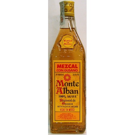 MEZCAL MONTE ALBAN CON GUSANO REGIONAL DE OAXACA - MEZCAL BENEVA