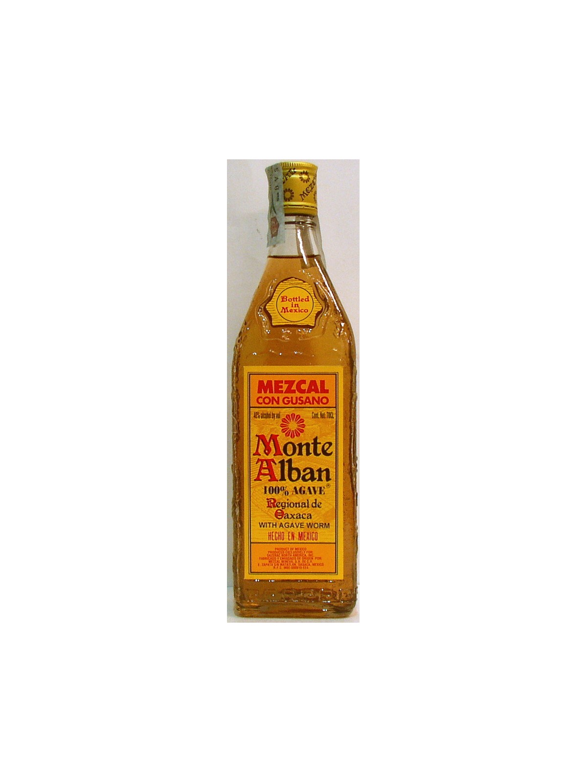 MEZCAL MONTE ALBAN CON GUSANO REGIONAL DE OAXACA - MEZCAL BENEVA