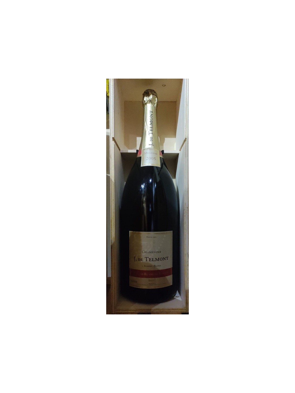 CHAMPAGNE J. DE TELMONT BLANC DE BLANCS 2005 BRUT MATHUSALEM 6 LT.