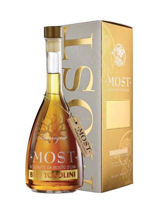 MOST ACQUAVITE DA MOSTO D'UVA BARRIQUE DI CILIEGIO ASTUCCIATA  BEPI TOSOLINI
