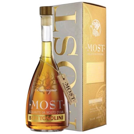 MOST ACQUAVITE DA MOSTO D'UVA BARRIQUE DI CILIEGIO ASTUCCIATA  BEPI TOSOLINI