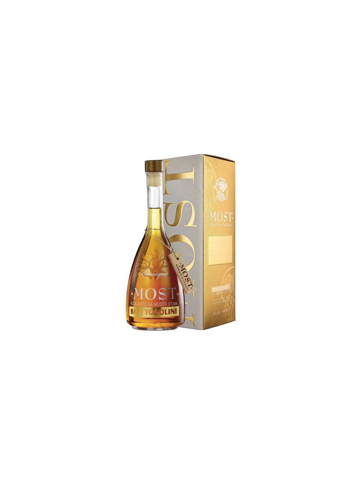 MOST ACQUAVITE DA MOSTO D'UVA BARRIQUE DI CILIEGIO ASTUCCIATA  BEPI TOSOLINI