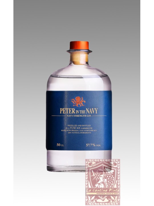 NAVY STRENGHT  DRY GIN PETER IN THE NAVY -  PETER IN FLORENCE  - 0,5 LT