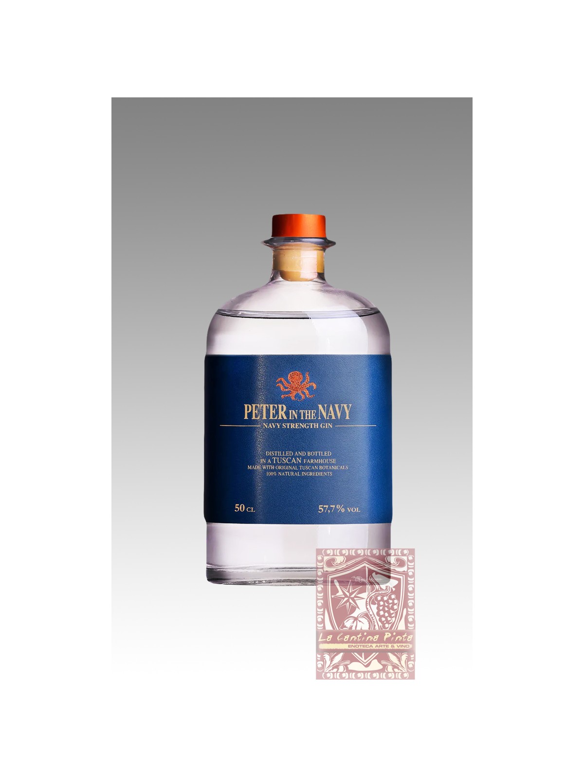 NAVY STRENGHT  DRY GIN PETER IN THE NAVY -  PETER IN FLORENCE  - 0,5 LT