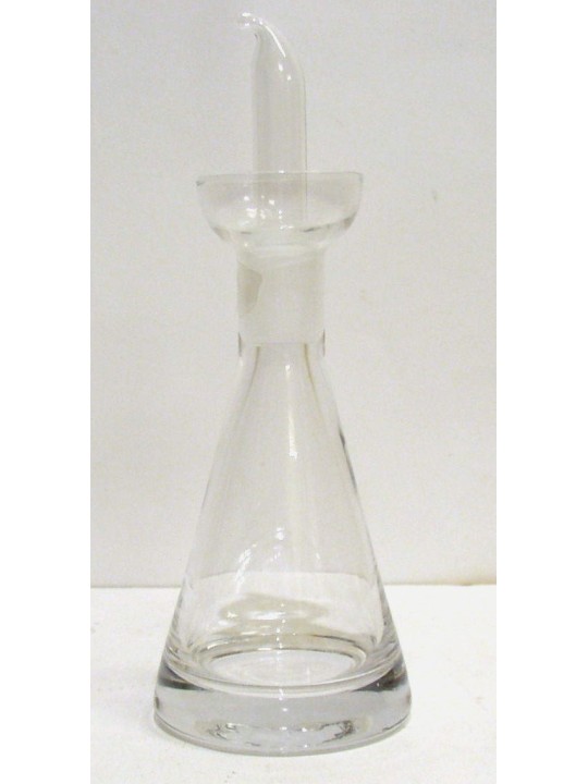 OLIERA CONICA SALVAGOCCIA CON BASE PESANTE IN VETRO SOFFIATO 180 ml