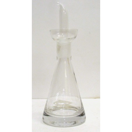 OLIERA CONICA SALVAGOCCIA CON BASE PESANTE IN VETRO SOFFIATO 180 ml