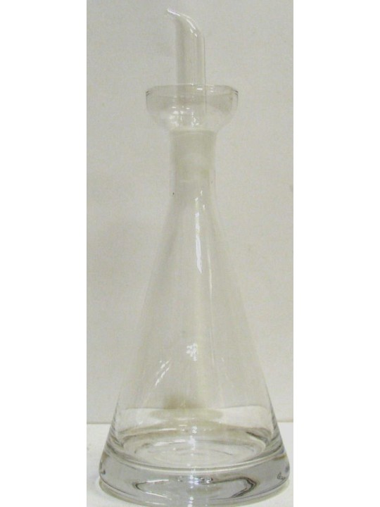 OLIERA CONICA SALVAGOCCIA CON BASE PESANTE IN VETRO SOFFIATO 550 ml