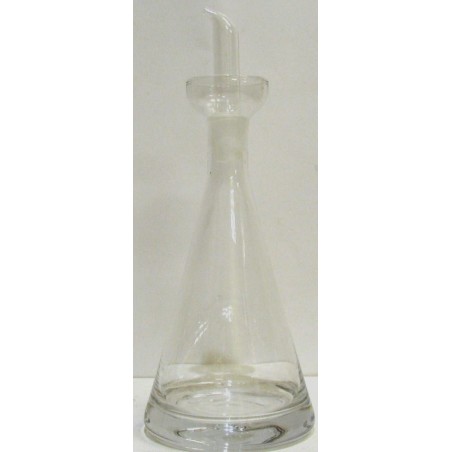 OLIERA CONICA SALVAGOCCIA CON BASE PESANTE IN VETRO SOFFIATO 550 ml