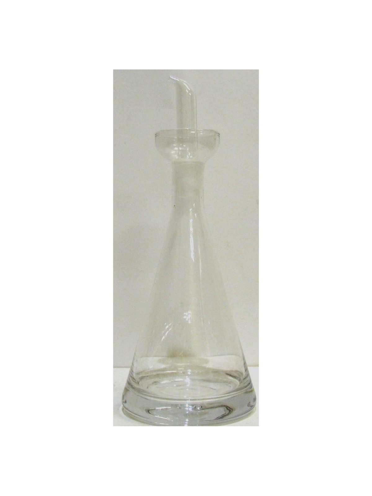 OLIERA CONICA SALVAGOCCIA CON BASE PESANTE IN VETRO SOFFIATO 550 ml