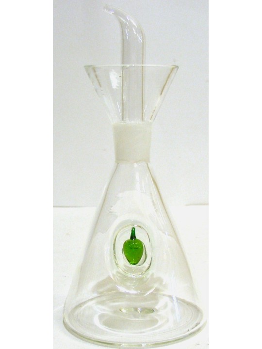 OLIERA CONICA SALVAGOCCIA CON OLIVA IN VETRO SOFFIATO 250 ml