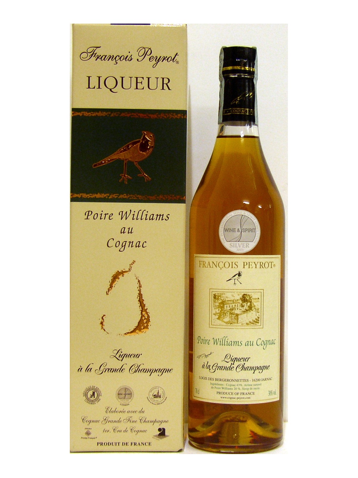 LIQUEUR POIRE WILLIAMS & COGNAC - FRANCOIS PEYROT