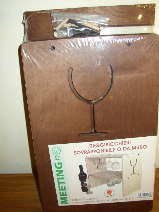 PORTABICCHIERI IN LEGNO DA 30 POSTI IN KIT DI MONTAGGIO