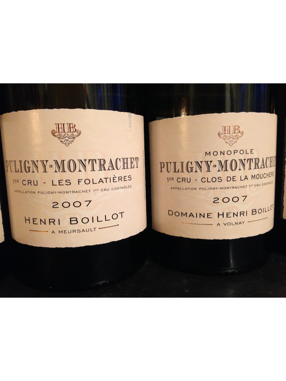 PULIGNY-MONTRACHET 1er CRU LES FOLATIERES 2007  - DOMAINE HENRI BOILLOT