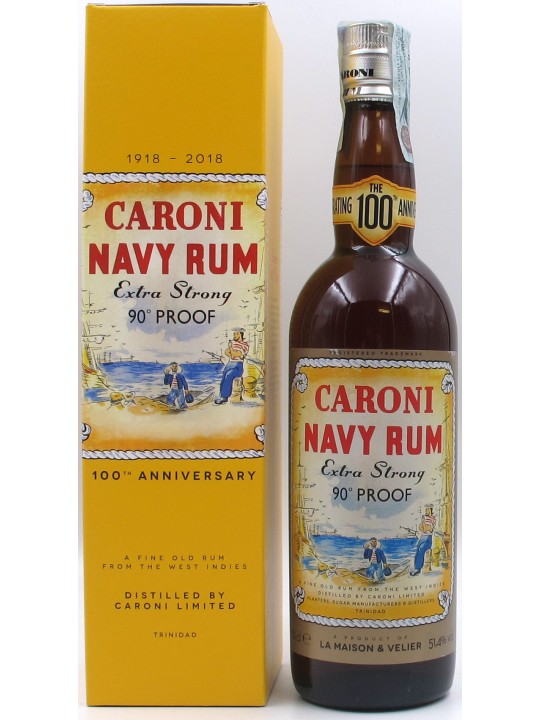 RHUM CARONI NAVY 100 ANNIVERSARY RUM EXTRA STRONG 90° PROOF