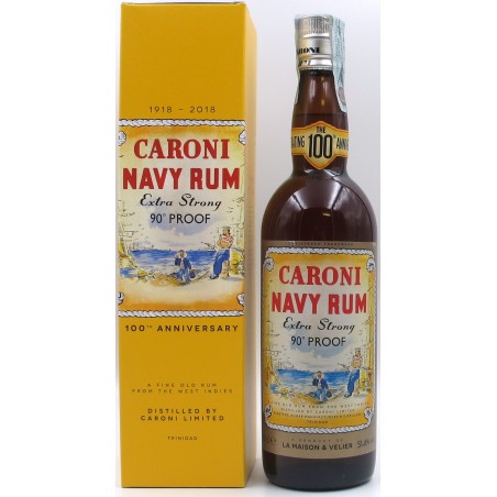 RHUM CARONI NAVY 100 ANNIVERSARY RUM EXTRA STRONG 90° PROOF