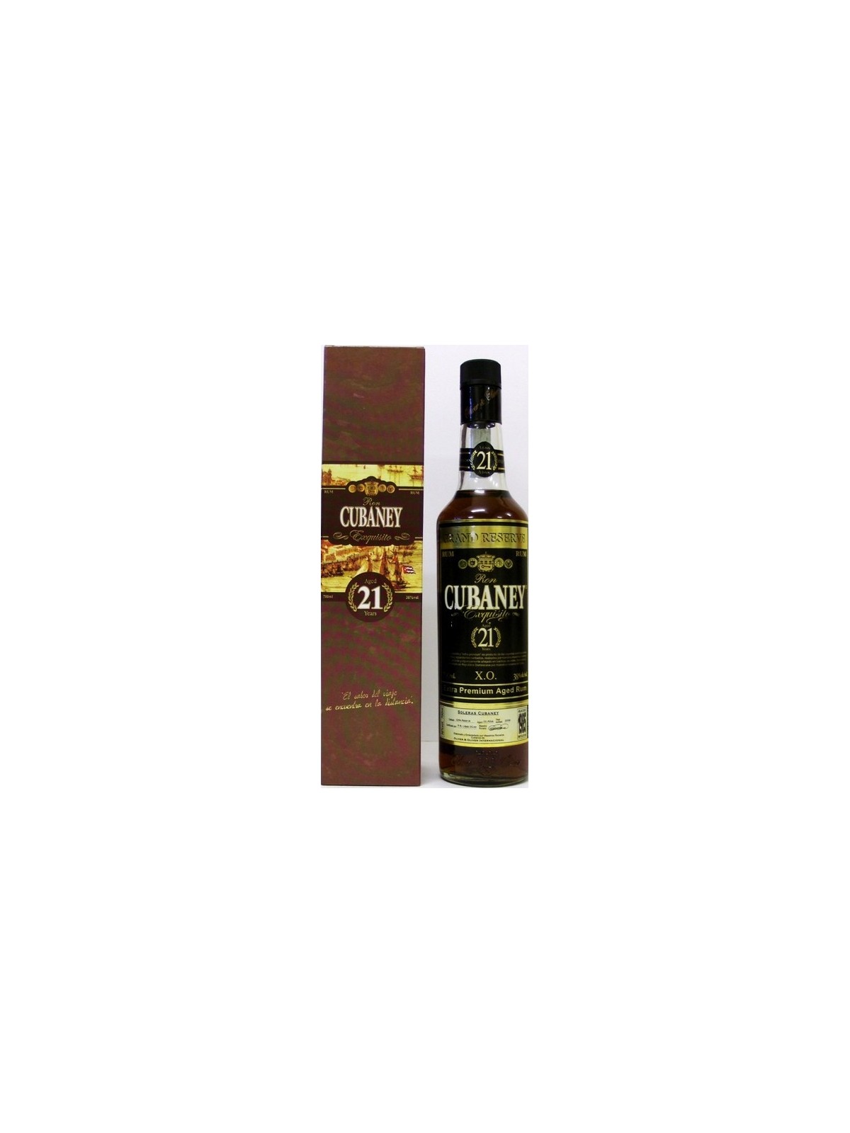 RHUM CUBANEY  X.O. EXTRA PREMIUM AGED RUM 21 Y.O.