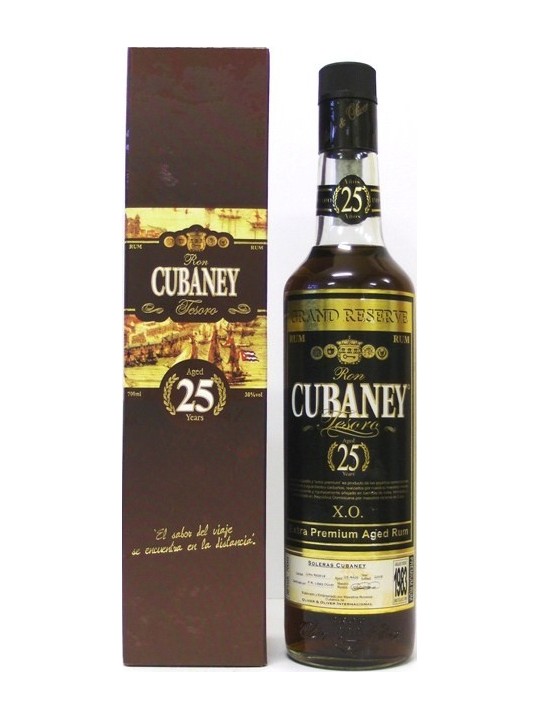RHUM CUBANEY  X.O. EXTRA PREMIUM AGED RUM 25 Y.O.