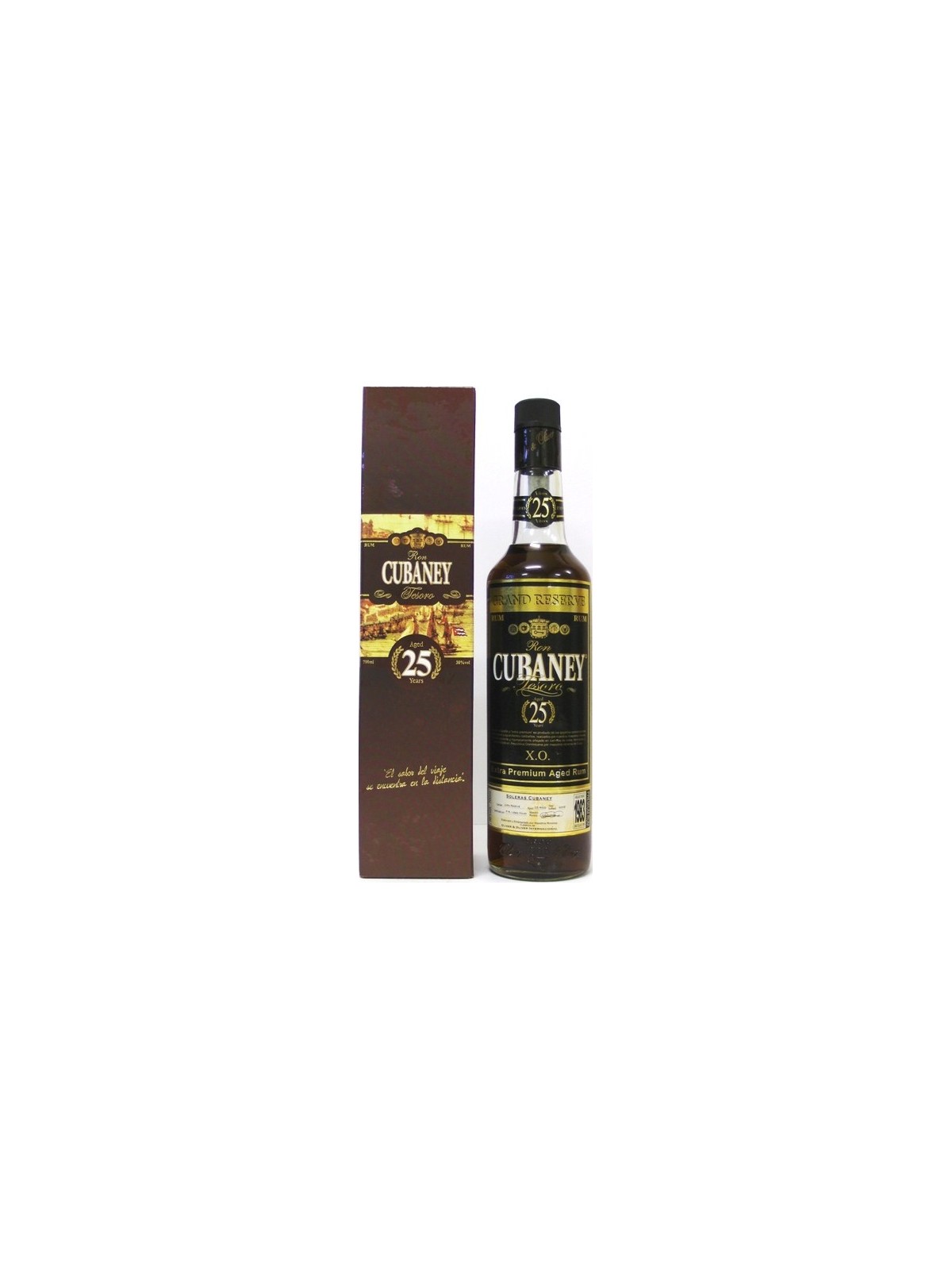 RHUM CUBANEY  X.O. EXTRA PREMIUM AGED RUM 25 Y.O.