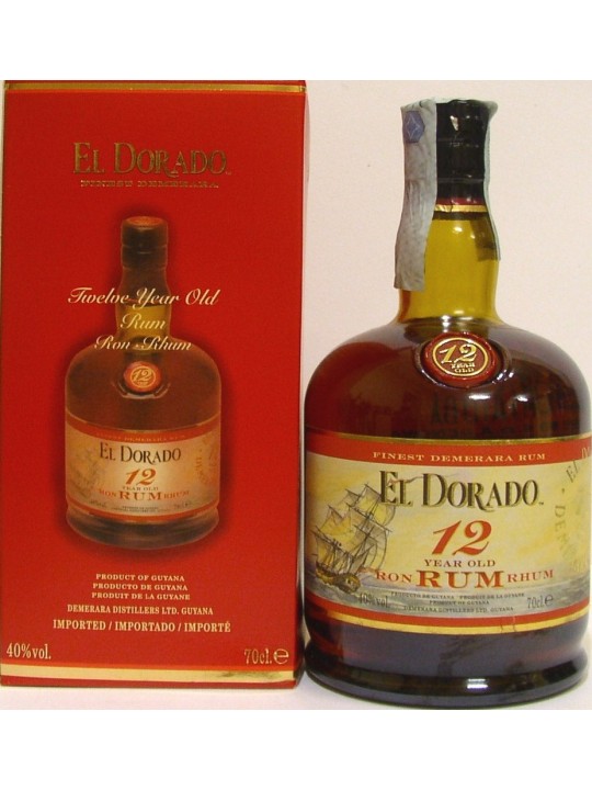 RHUM EL DORADO 12 Y.O. FINEST DEMERARA  RUM DELLA GUYANA
