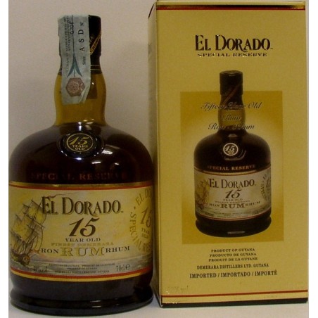 RHUM EL DORADO 15 Y.O.SPECIAL RESERVE FINEST DEMERARA  RUM DELLA GUYANA
